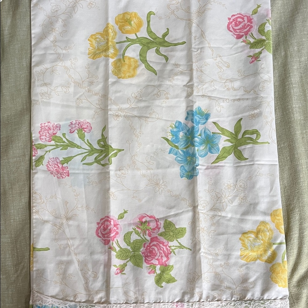 Vintage Floral Contry Cottage Wamsutta Supercale Plus sheet set twin - Picture 10 of 16